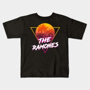 The Ramones - Proud Name Retro 80s Sunset Aesthetic Design Kids T-Shirt